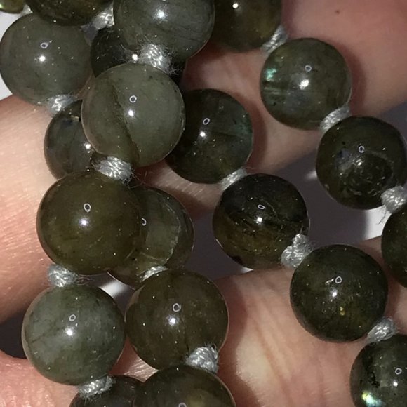 32" Labradorite And Silk Necklace - Picture 7 of 7